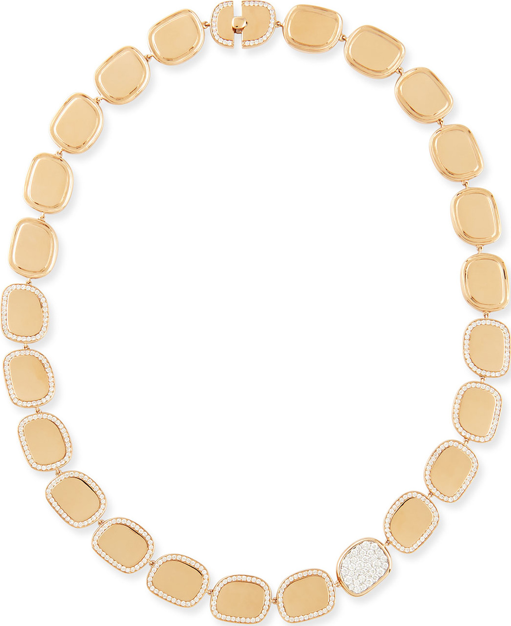 Roberto Coin 18k Rose Gold Diamond African Jade Collection Necklace