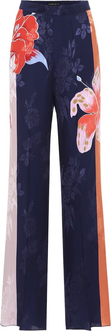 Etro Floral jacquard wide-leg pants