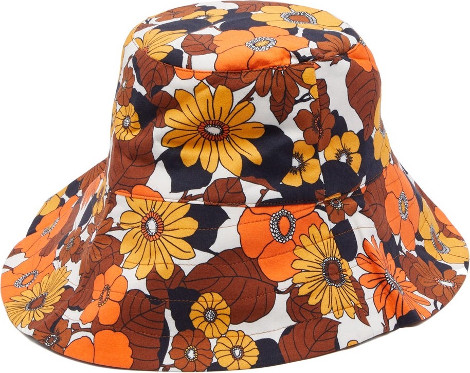 DODO BAR OR Daria floral-print cotton-poplin bucket hat