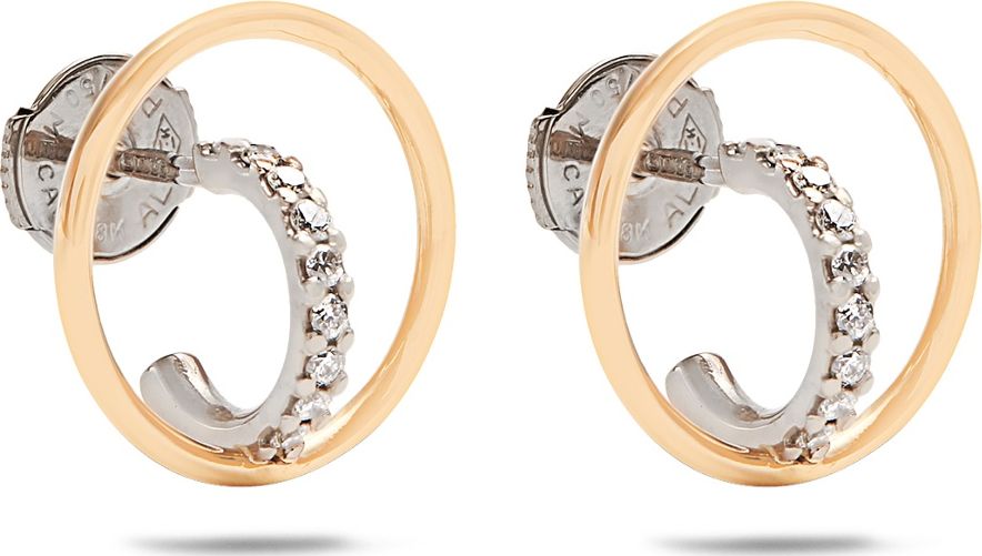 Charlotte Chesnais Saturn extra-small diamond & gold earrings