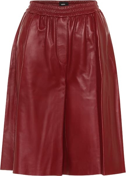 Joseph Tomy leather Bermuda shorts