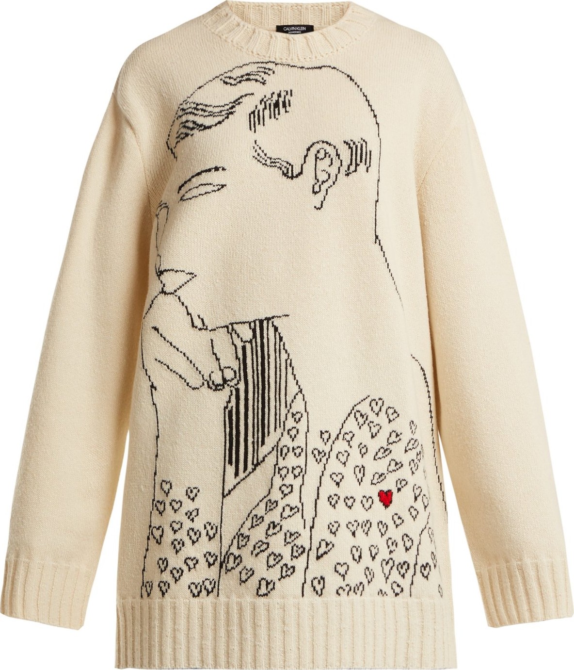 Calvin Klein 205W39NYC Andy Warhol-print wool intarsia sweatshirt