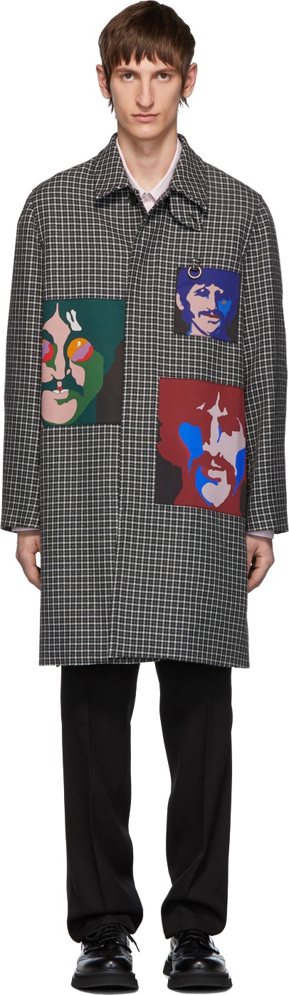 Stella McCartney Grey The Beatles Check Andrew Coat