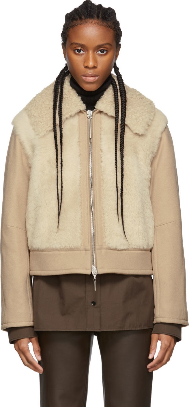 Sportmax Beige Shearling Lipari Jacket