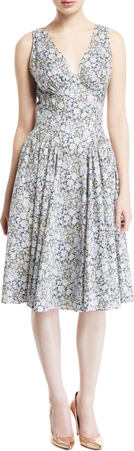 Zac Posen Liberty Cotton Sleeveless Dress