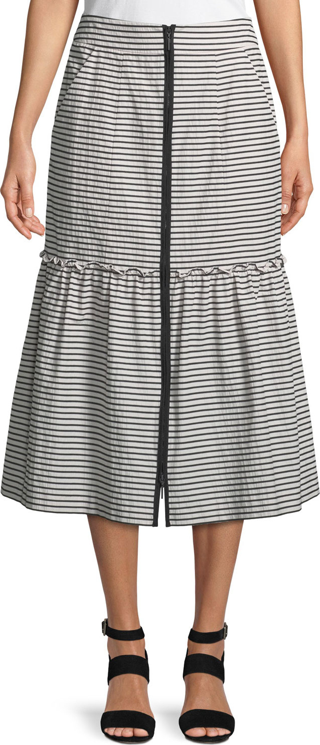 Nanette Lepore The Cove Striped A-Line Skirt