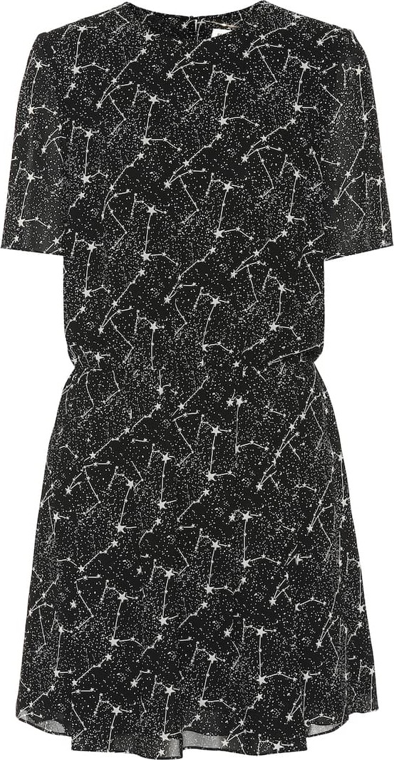 Saint Laurent Printed crêpe minidress