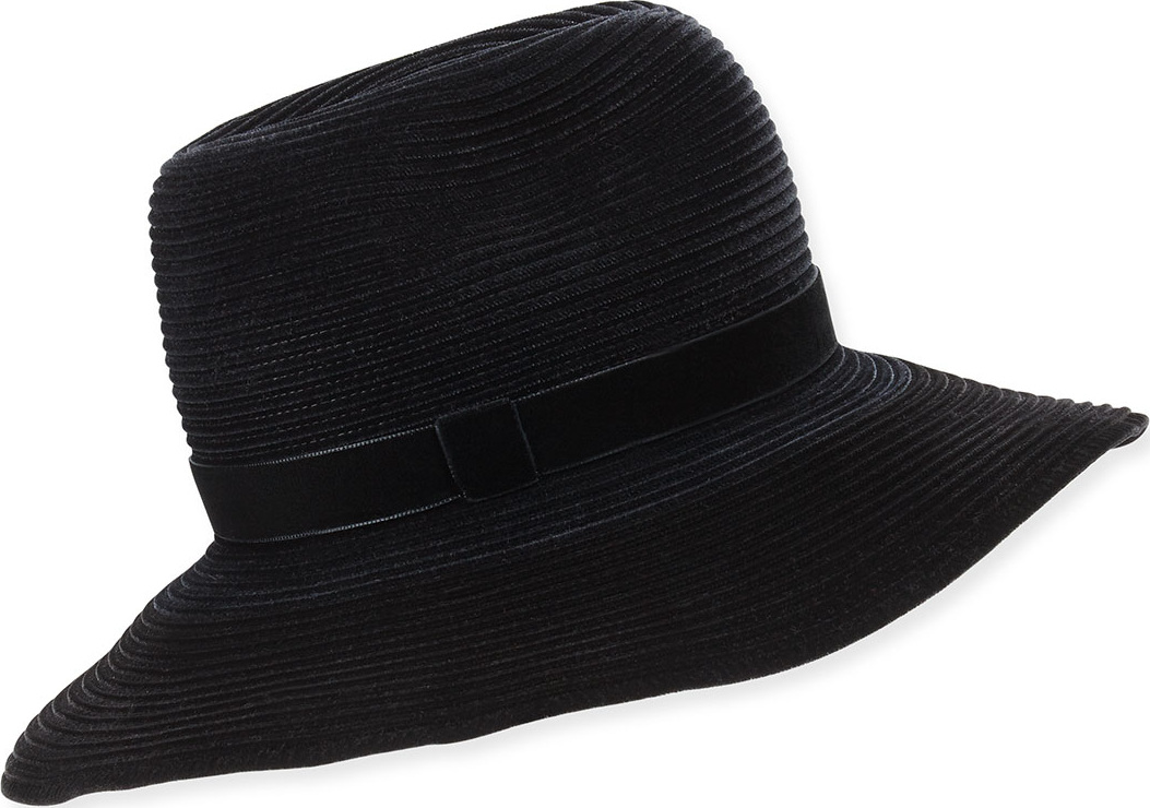 Gigi Burris Constance Ribbed Velvet Hat