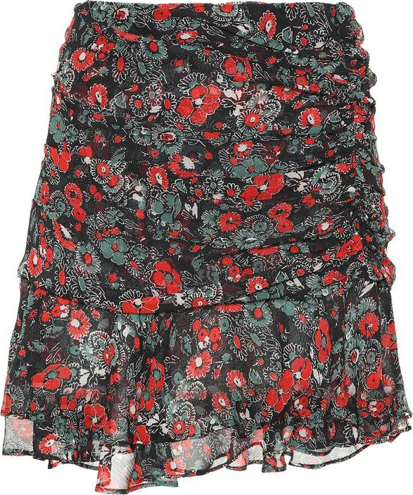 Veronica Beard Noon floral-printed silk miniskirt
