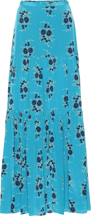Veronica Beard Serence floral silk maxi skirt
