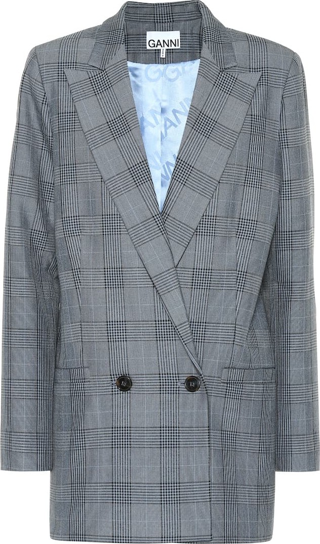 Ganni Checked blazer