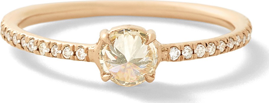 Eva Fehren Rose Gold Solitaire Ring