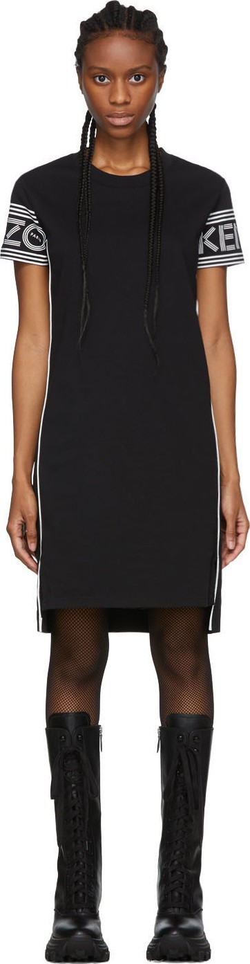 KENZO Black Logo T-Shirt Dress