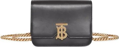 Burberry London England logo chain belt bag