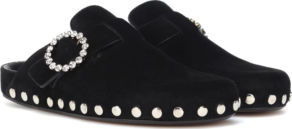 Isabel Marant Marvin embellished suede mules