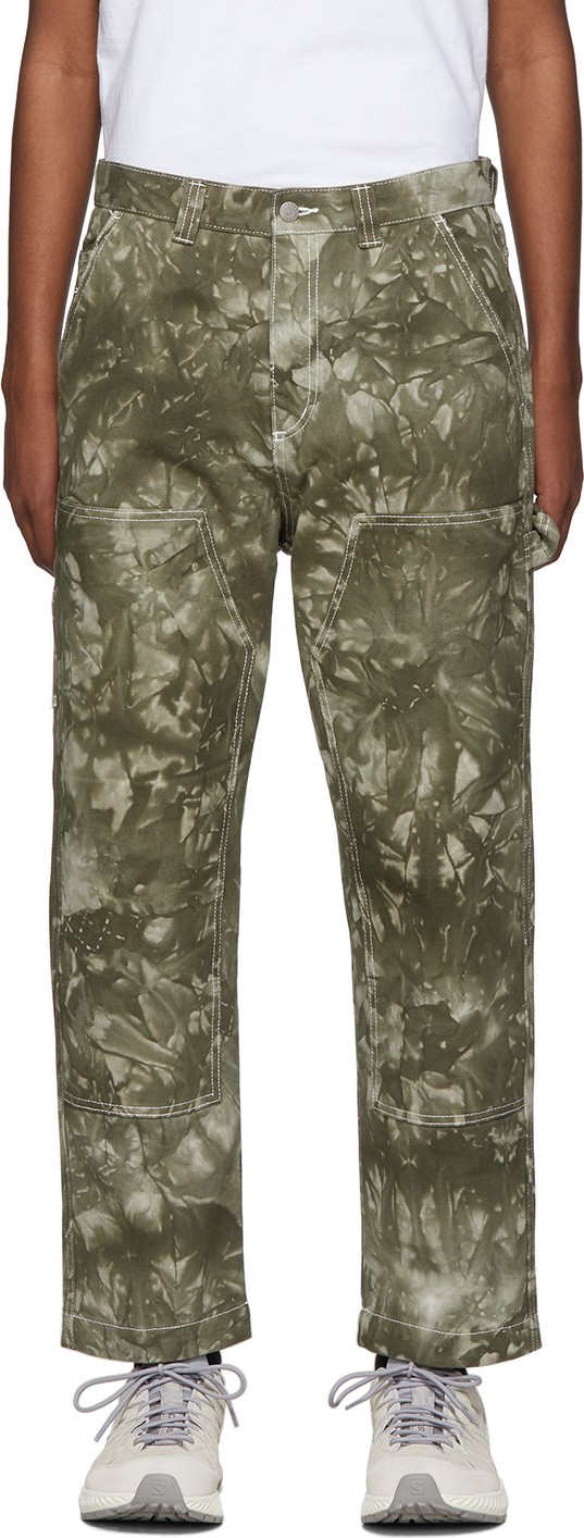 Stussy Green Dyed Work Trousers