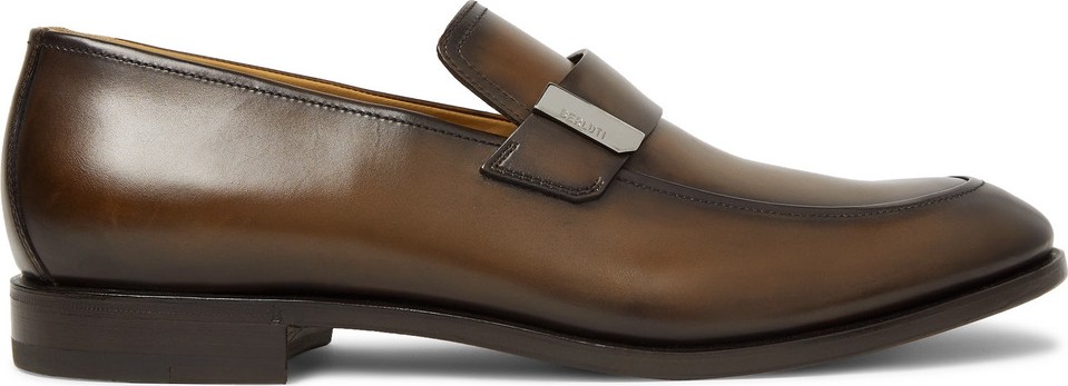 Berluti Reflet Leather Loafers