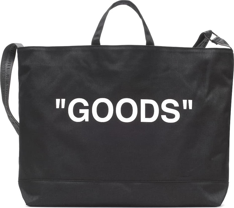 Off White Printed nylon tote