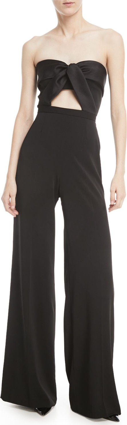 Jay Godfrey Twist-Front Sleeveless Jumpsuit