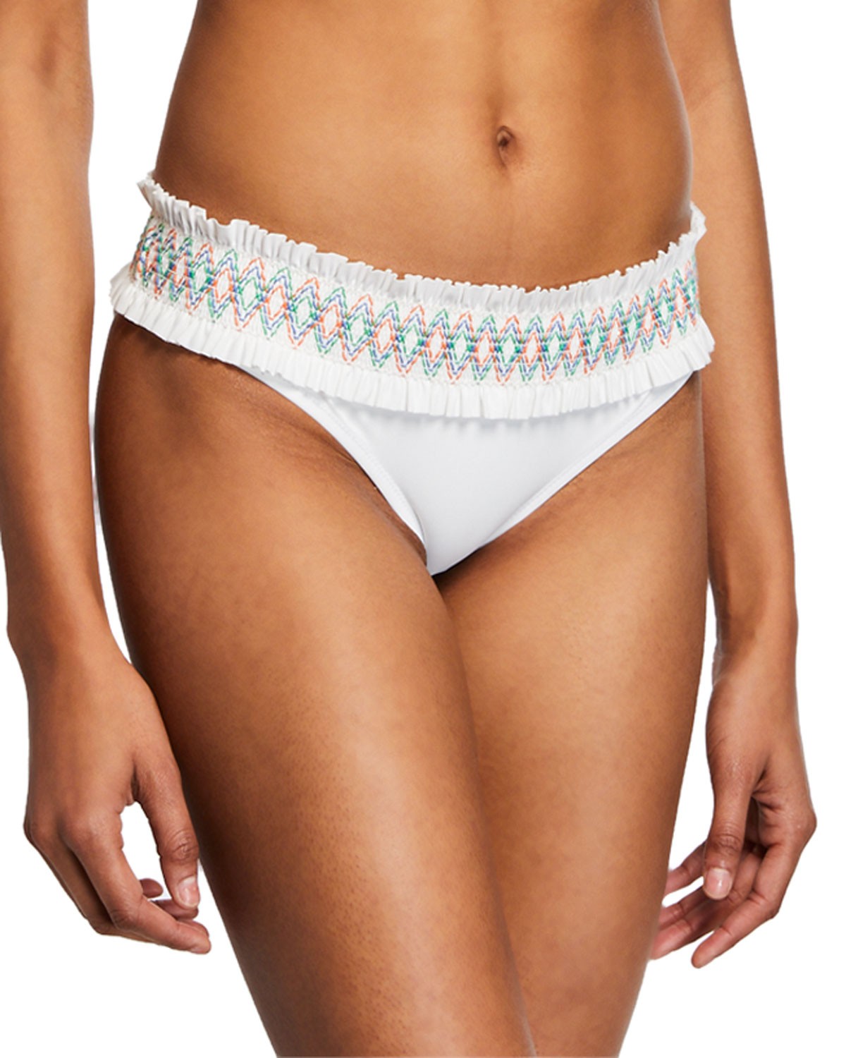 Tory Burch Costa Smocked Hipster Bikini Bottom