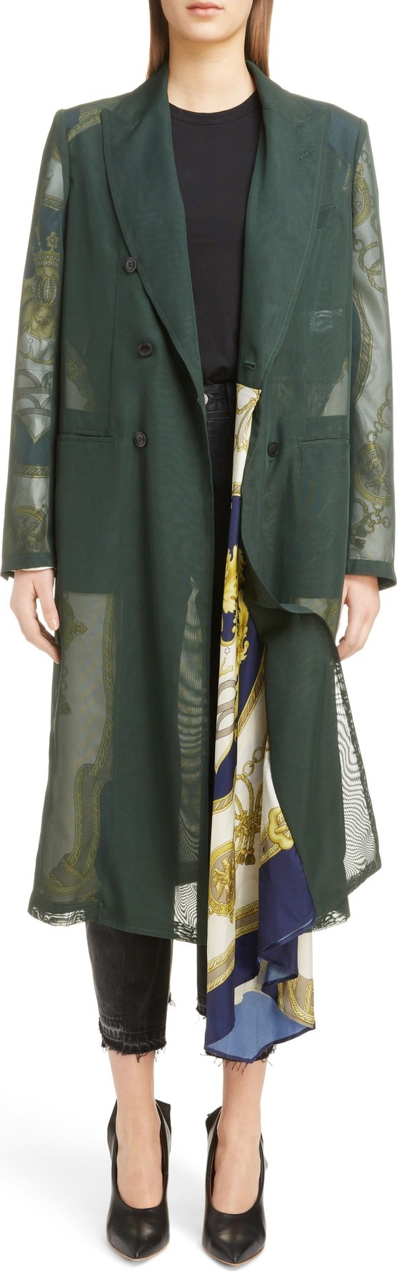 Toga Scarf Print Coat