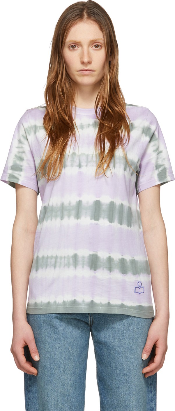 Isabel Marant Etoile Green & Purple Dena T-Shirt