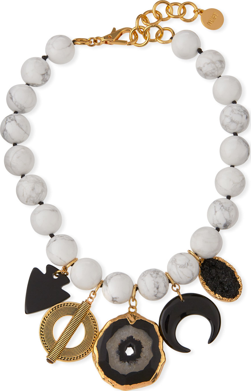NEST Jewelry Multi-Charm Statement Necklace