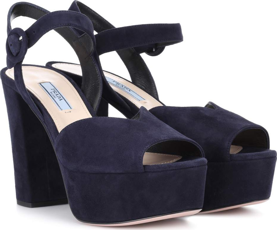 Prada Suede plateau sandals