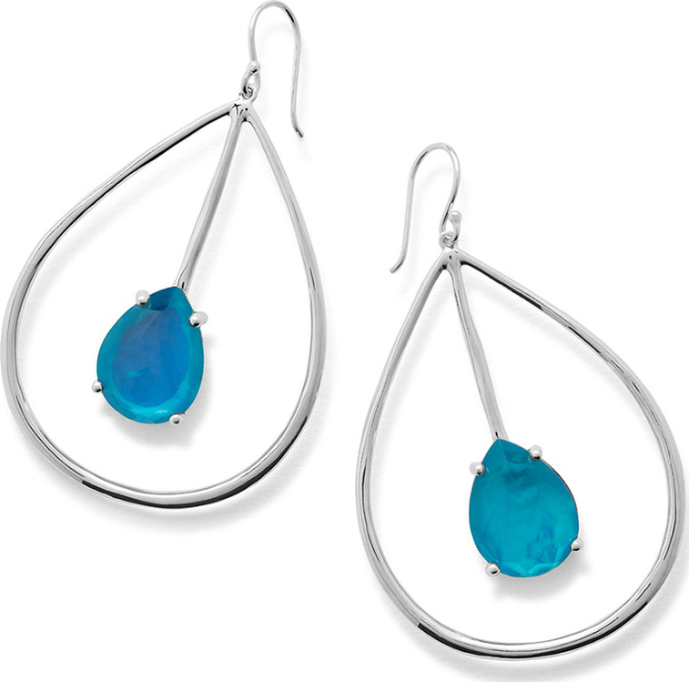 IPPOLITA 925 Wonderland Large Pear Drop Earrings, Bright Blue