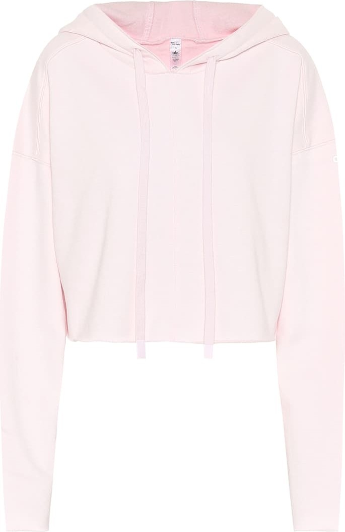 Alo Yoga Edge cotton-blend cropped hoodie