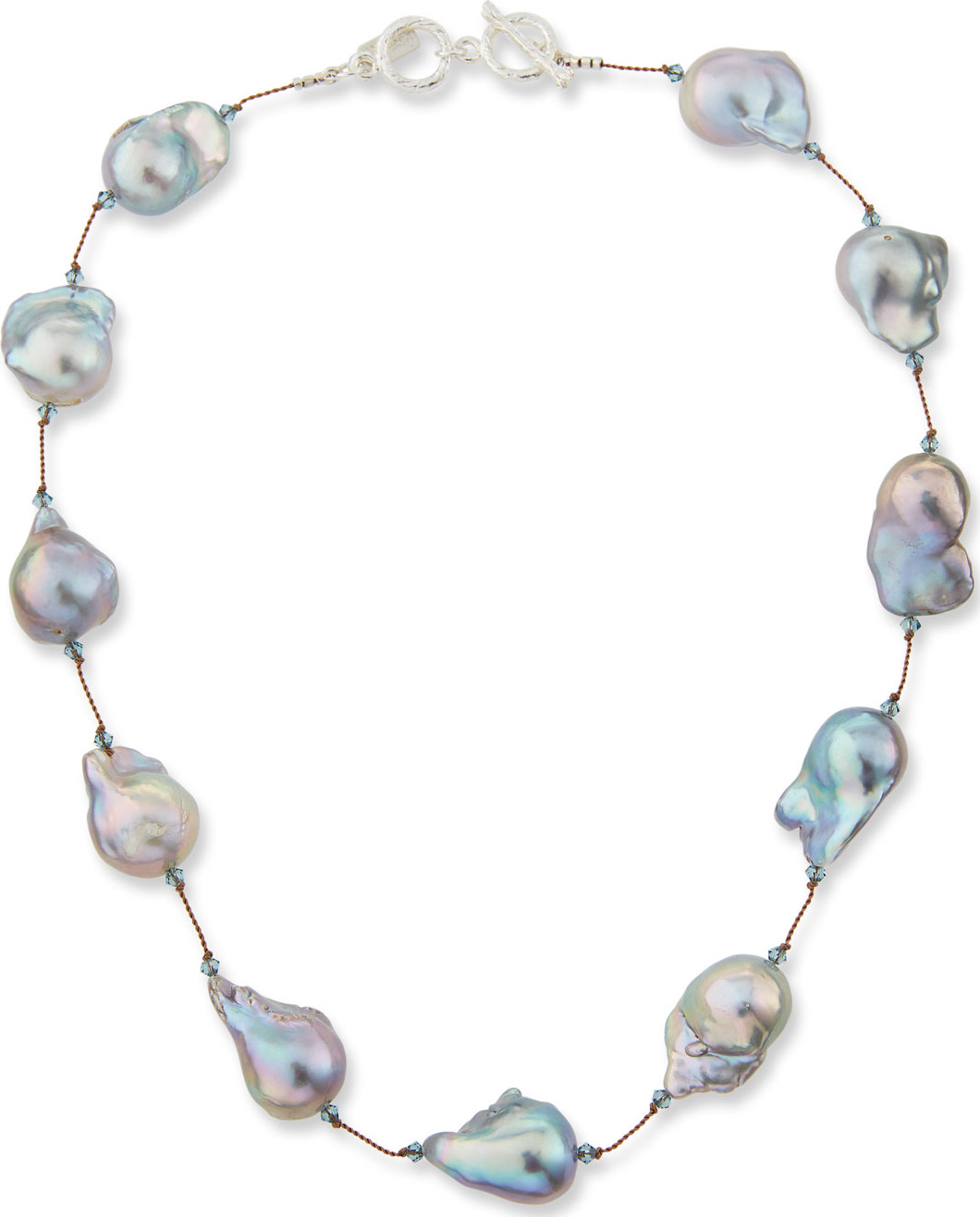 Margo Morrison Baroque Pearl & Crystal Necklace