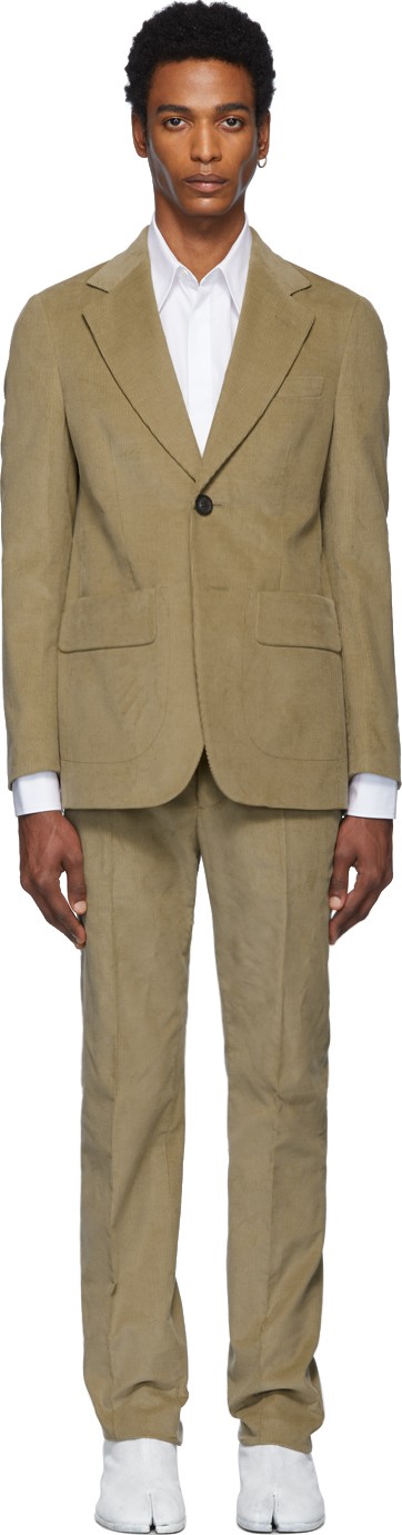 Maison Margiela Beige Corduroy Classic Suit
