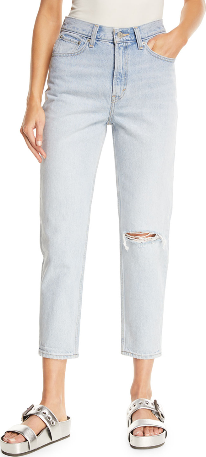 LEVI’S Donna Martin Straight-Leg Cropped Mom Jeans