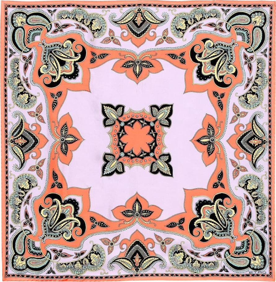 Etro Printed silk scarf