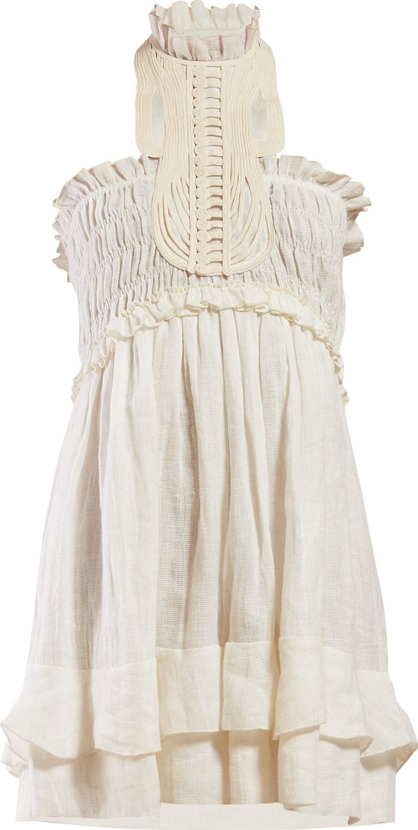 Isabel Marant Corded-halterneck gauze playsuit