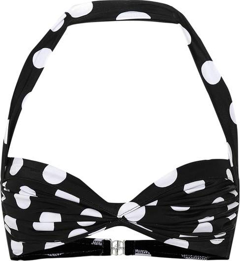 Norma Kamali Bill polka-dot bikini top