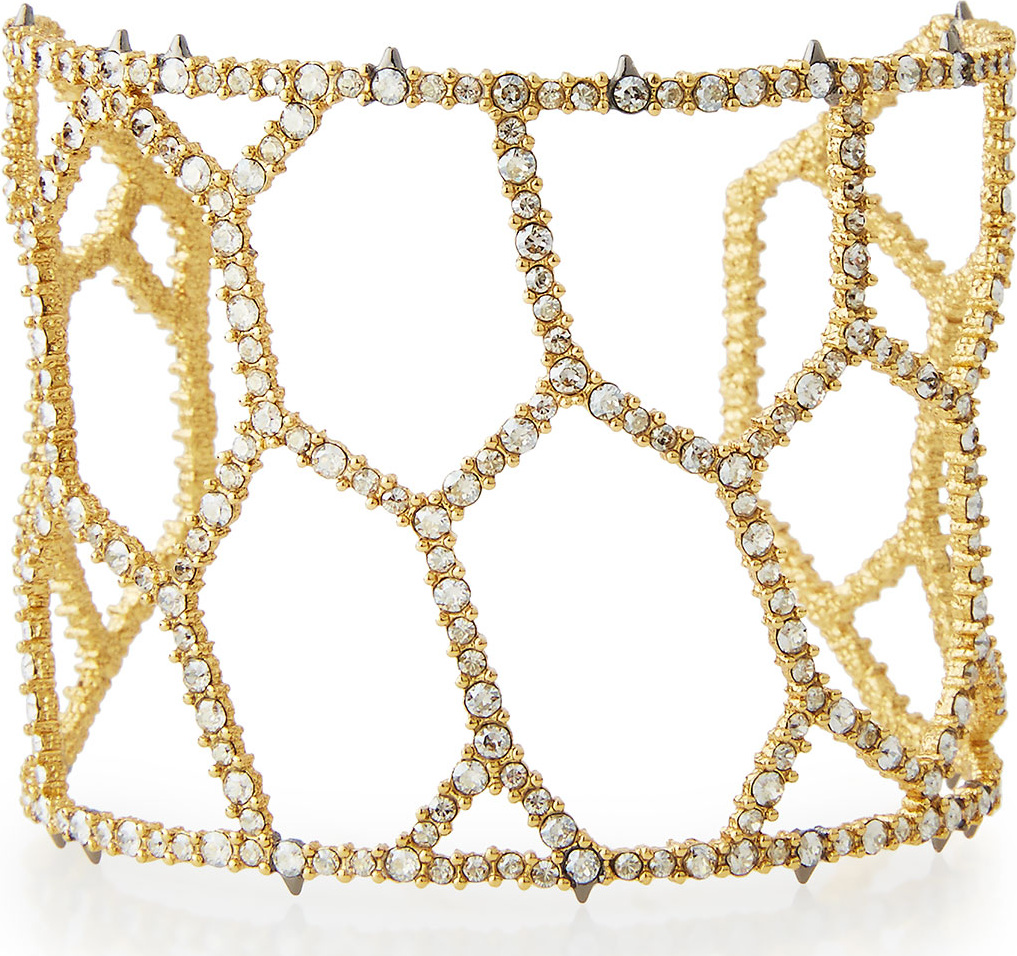 Alexis Bittar Crystal Honeycomb Cuff Bracelet