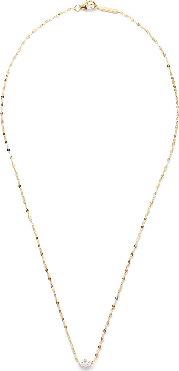 Lana 14k Gold Marquise-Cut Diamond Pendant Necklace
