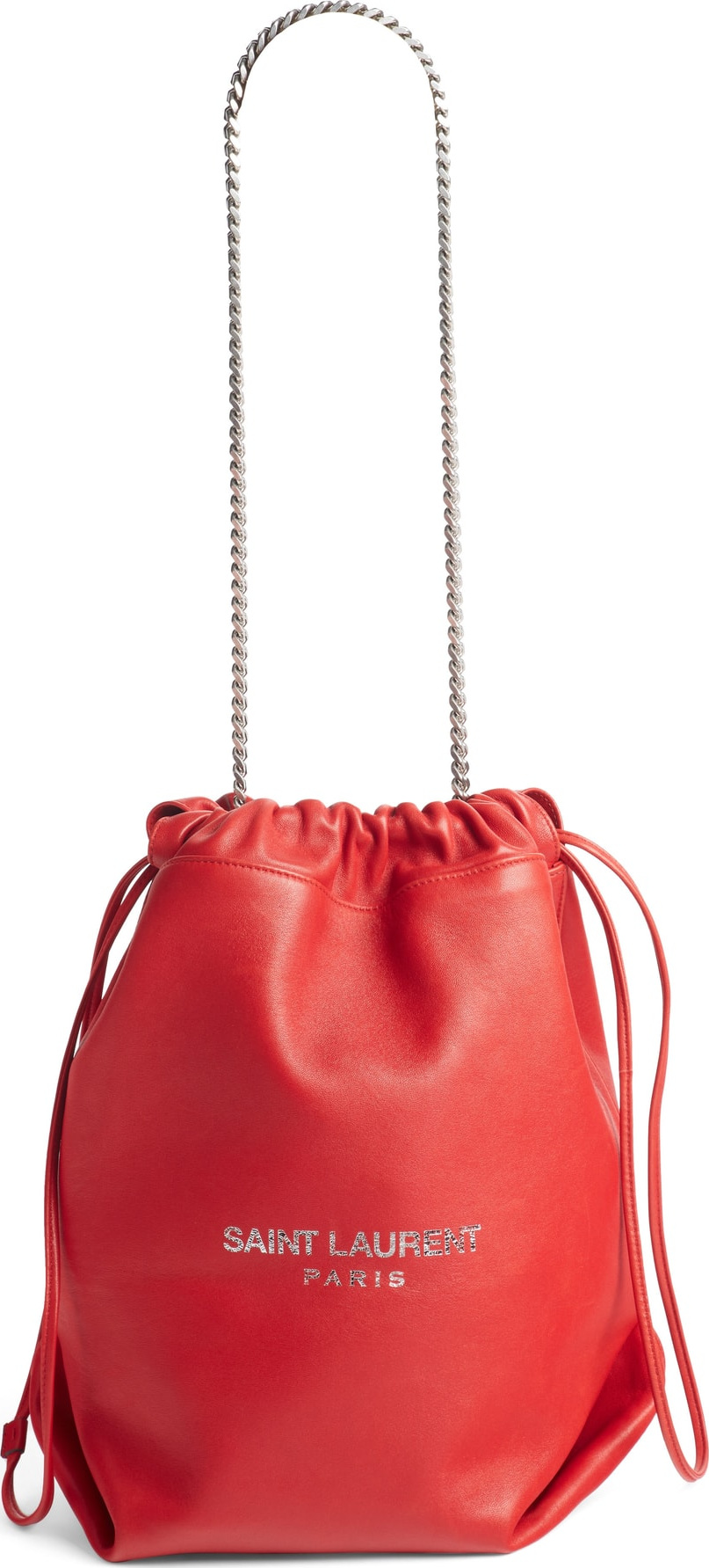 Saint Laurent Teddy Leather Bucket Bag