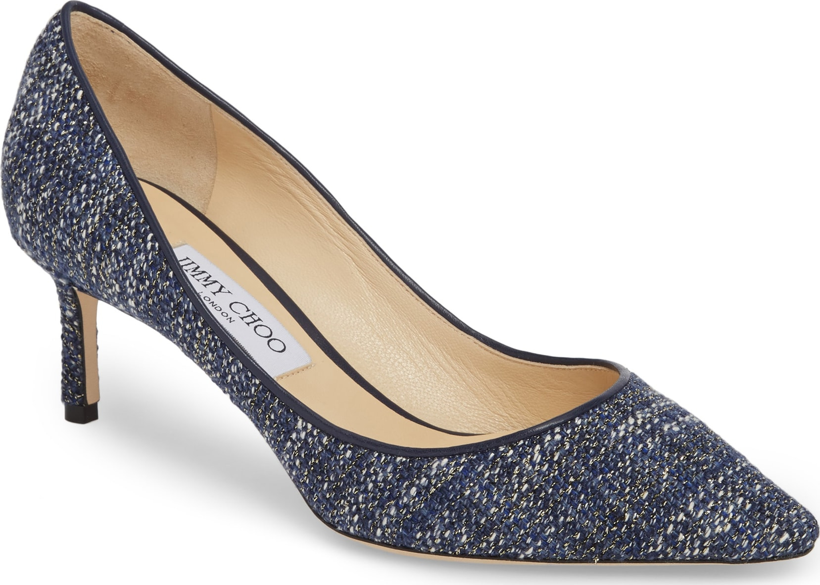 Jimmy Choo Romy Woven Pointy Toe Pump
