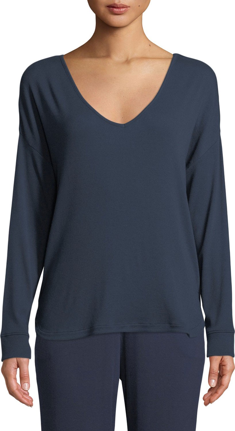 SKIN Nadya Long-Sleeve Lounge Top