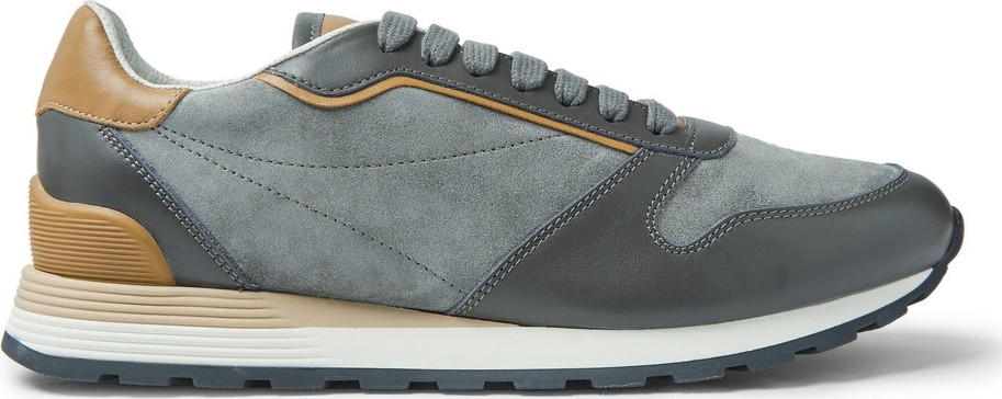 Brunello Cucinelli Suede and Leather Sneakers