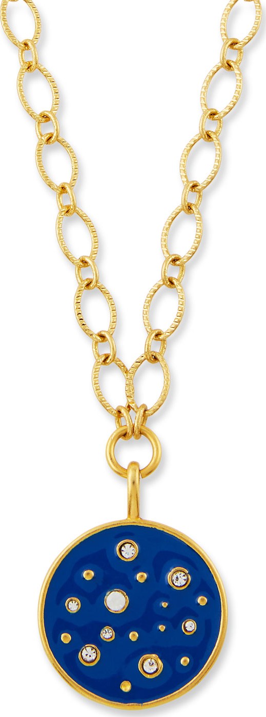 Sequin Planets Talisman Necklace w/ Crystals