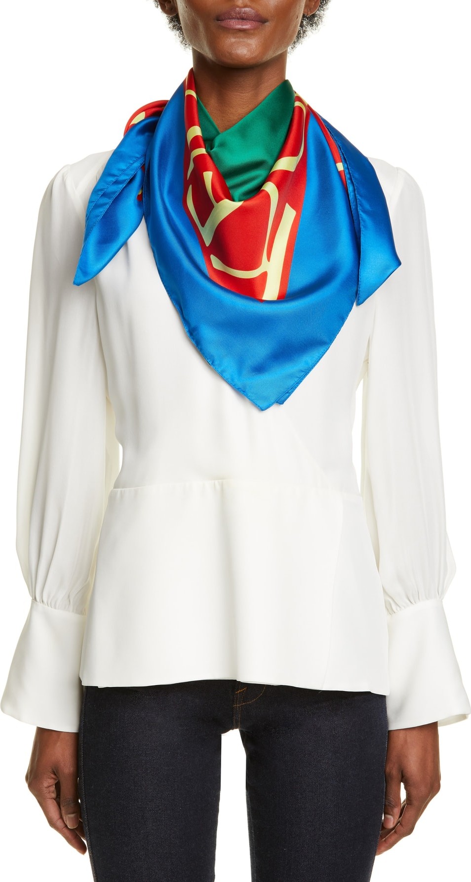 KENZO Logo Silk Scarf