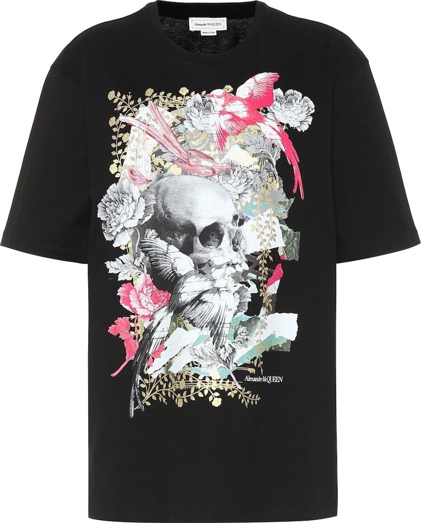 Alexander McQueen Printed cotton T-shirt