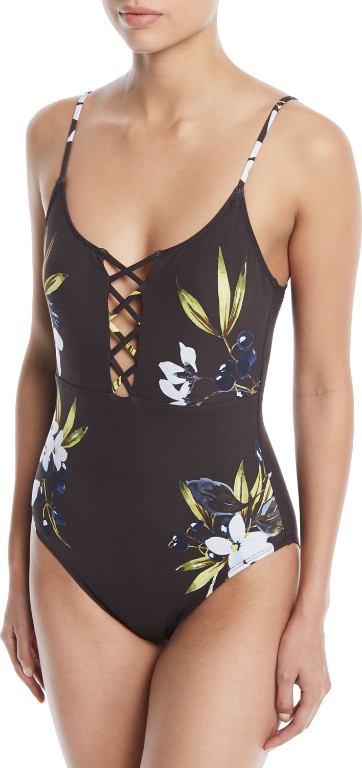 La Blanca Dirty Martini Printed One-Piece Swimsuit