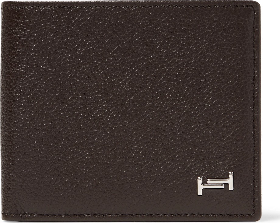 Tod's Logo-Appliquéd Full-Grain Leather Billfold Wallet