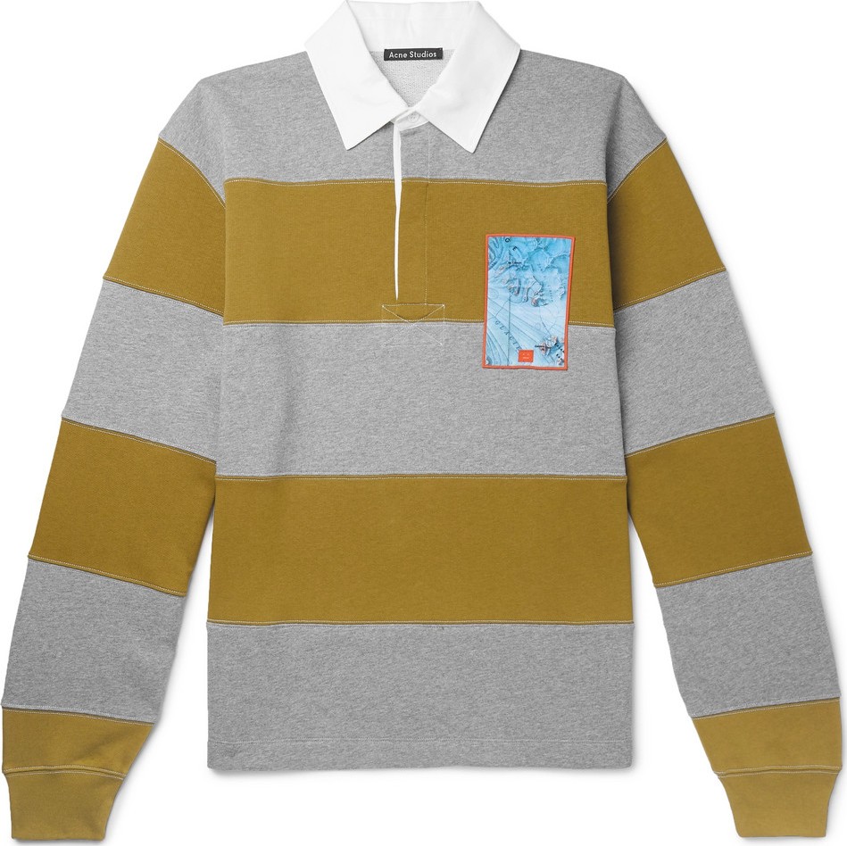 Acne Studios Oversized Striped Loopback Cotton-Jersey Rugby Shirt