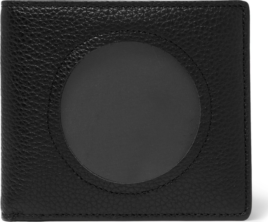 Maison Margiela Cutout Textured-Leather Billfold Wallet