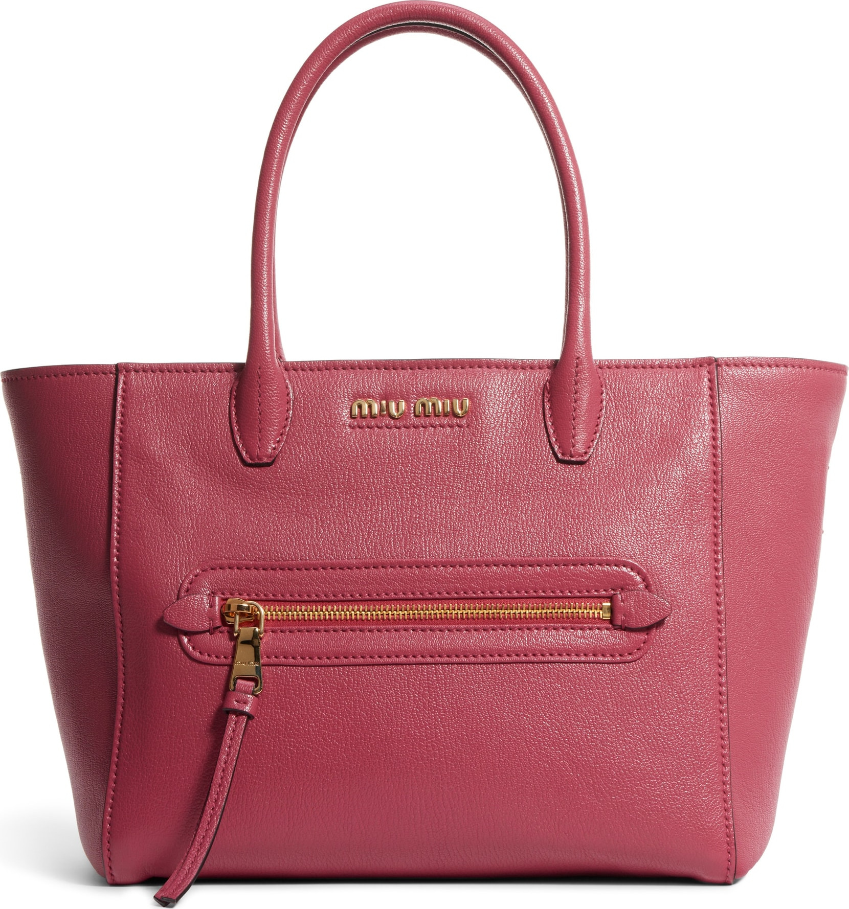 Miu Miu Madras Leather Satchel